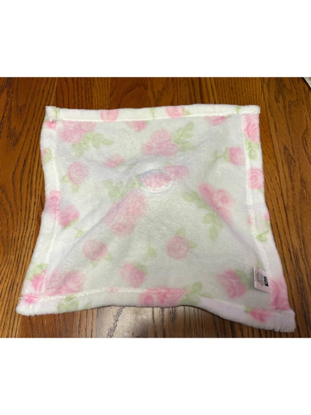 HB Hudson Bay Lovey Baby Security Blanket Deer Pink Rose Floral Design Plush - Picture 6 of 7